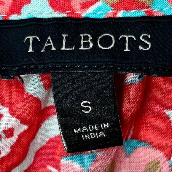 Talbots Medallion Print Sleeveless Top in Pale Red/Blue Women’s S - Picture 5 of 6
